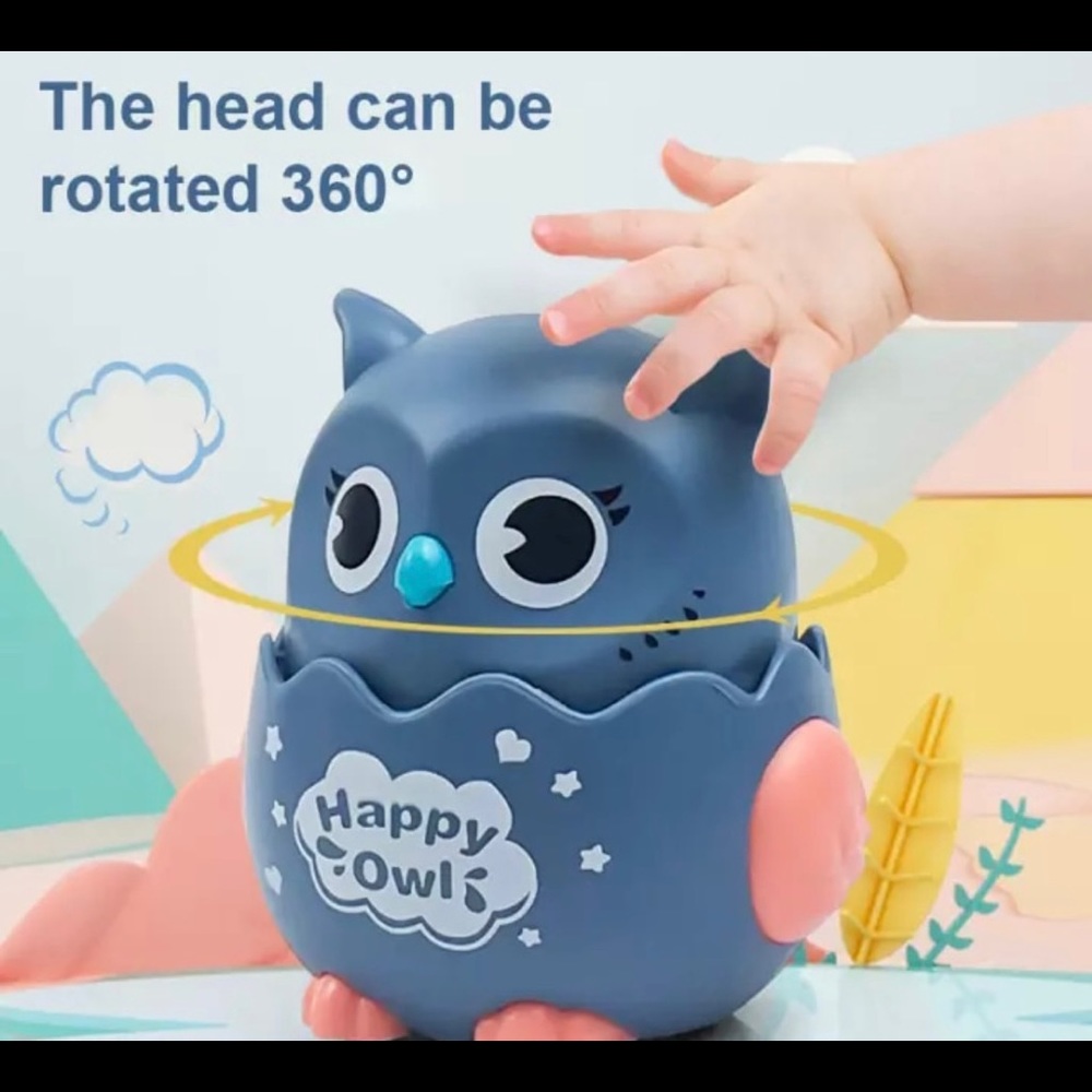 NEW Baby Owl self rolling toy